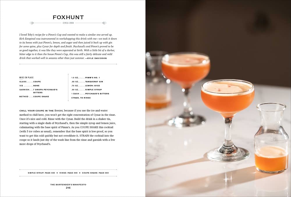 The Bartender's Manifesto: How to Think, Drink, and Create Cocktails Like a Pro The Bartender's Manifesto: How to Think, Drink, and Create Cocktails Like a Pro Hardcover Kindle Spiral-bound