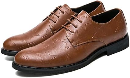 Amazon Co Jp メンズレザーシューズ フォーマルなオフィスシューズ イギリススタイルのつま先の靴 若者の野生のビジネスシューズ カジュアルなドレスシューズ 色 褐色 サイズ 38 ホーム キッチン