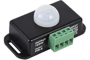 Motion Sensor Switch, Easy to Install Adjustable Light Control for LED Strip Lights, with Infrared PIR Detection for Indoor O