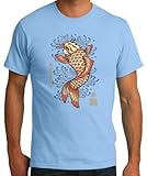TshirtsXL Men's Japanese Coy Fish Graphic T-Shirt (Also in Big & Tall Sizes)