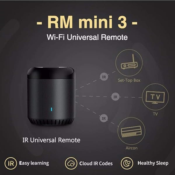 RM Mini3 WiFi IR Control Remoto Universal Smart Home Autosolution Compatible con Alexa y Google Home
