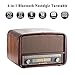 Rcm Vintage MC-255BT 6-in-1 Wireless Vinyl Record Player with 3 Speed Turntable, FM Radio, CD, USB for MP3 Play & Recording, Built-in 2×10 Watts RMS Powerful Stereo Speakersthumb 1