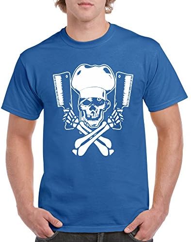 Long Beach Apparel New Men's T Shirt Cheff Skull White Ink Graphic Design Tee