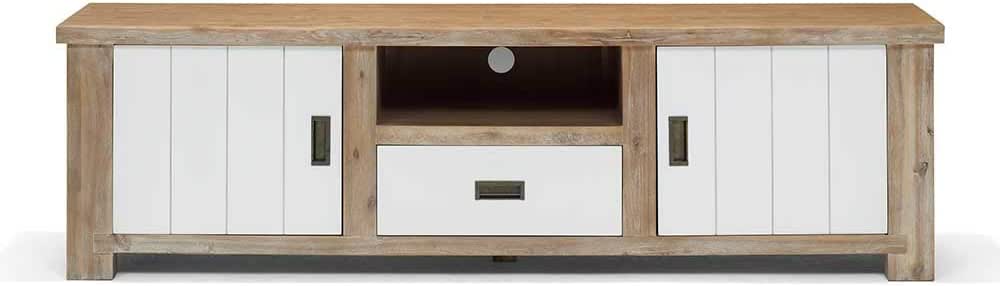 Pharao24 Madera Maciza Acacia Mueble bajo en Estilo rústico Color