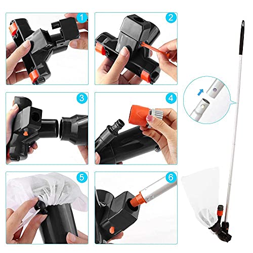 SpinLaLa Portable Jet Pool Vacuum Cleaner, Handheld Manual Portable