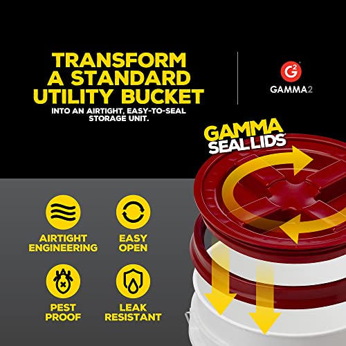 GAMMA2 Gamma Seal Lid Pet Food Storage Container Lids Fits 3.5, 5