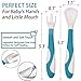 Upgraded Baby Utensils Spoon Fork Set with Travel Safe Case Toddler Babies Children Feeding Training Spoon Easy Grip Heat-Resistant Bendable Soft Perfect Self Feeding Learning Spoons (2 Set)