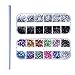 3D Nail Art Decorations Rhinestone Sets, 3D Colored Rhinestones, Sliver And Black Rhinestones, One Picker Pencil