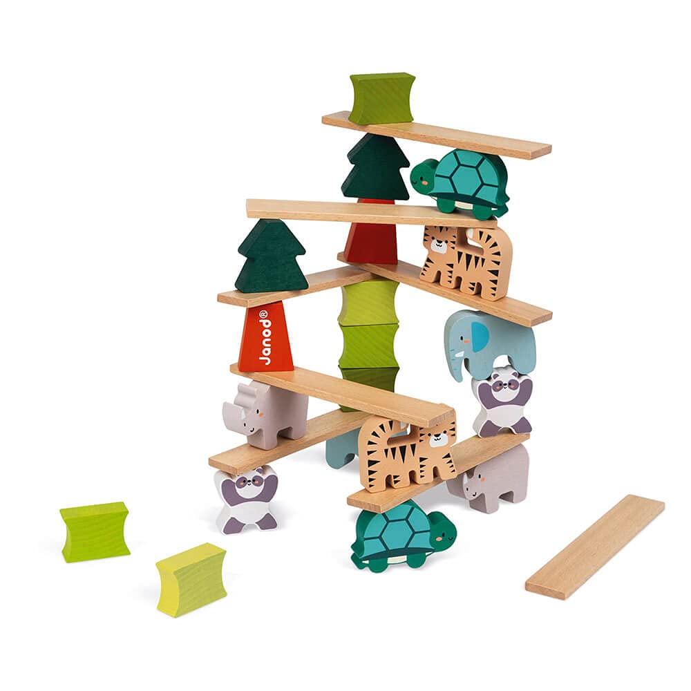 Janod - The Balancing Animals - Balancing Game - Educational and Early Years Game - Teaches Fine Motor Skills - WWF™ Partnership- FSC Certified - Suitable for ages 2 and up - J08613