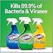 Clorox Clean-Up Bleach Spray (Two 32 oz) & 4 S.O.S All Surface Scrub Sponges