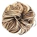Lelinta Hair Bun Extensions Wavy Curly Messy Donut Chignons Hair Piece Wig Hairpiece Brown Mix Bleach Blonde
