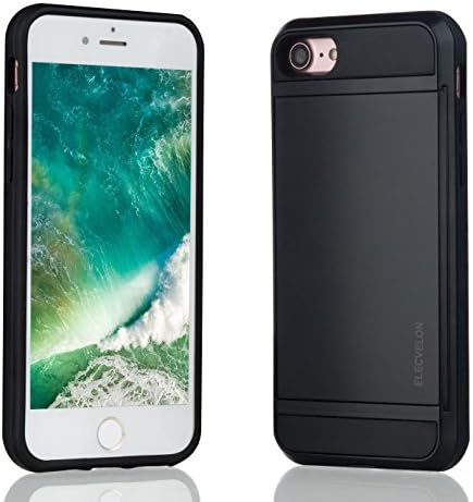 iPhone 7 Case, New Fashion 4.7-Inch Slim Armor Hidden Wallet Case With Card Slot Holder for Apple iPhone 7 (Black)