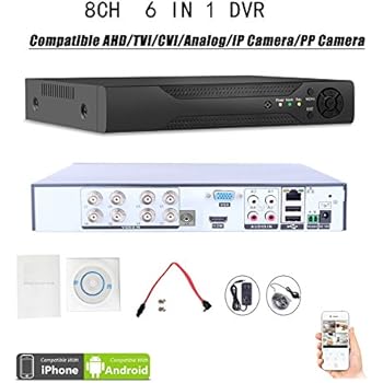 Amazon.com : Quanmin 8CH H.264 Network Hybrid 6 in 1 DVR