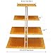 Eglaf Acrylic 4-Tier Square Gold Elegant Stacked Party Cupcake Stand, Dessert Holders Cupcake Tree - Tiered Cake Stand / Cupcake Tower (Square)