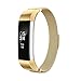 AIUNIT Fitbit Alta Bands Milanese,Fitbit Alta HR Replacement Band Small Large for Women Men Girls Boys, Loop and Magnet-Lock Design Metal Accessories Wristband Strap