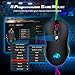 ANEWISH RGB Wired Gaming Mouse, 6 Programmable Buttons, 4800 DPI, 12 Level Adjustable, Ergonomic USB Computer Mice, Optical Gaming Mouse with Fire Button for Windows,32bit iOSthumb 2