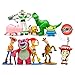 Toy Story Cake Toppers - Cartoon Action Figures - Pack of 9 Premium Toy Story Party Figurines - Birthday Party Supplies for Kids & Grownups + Jessie Keychain - Toy Story Party Favors