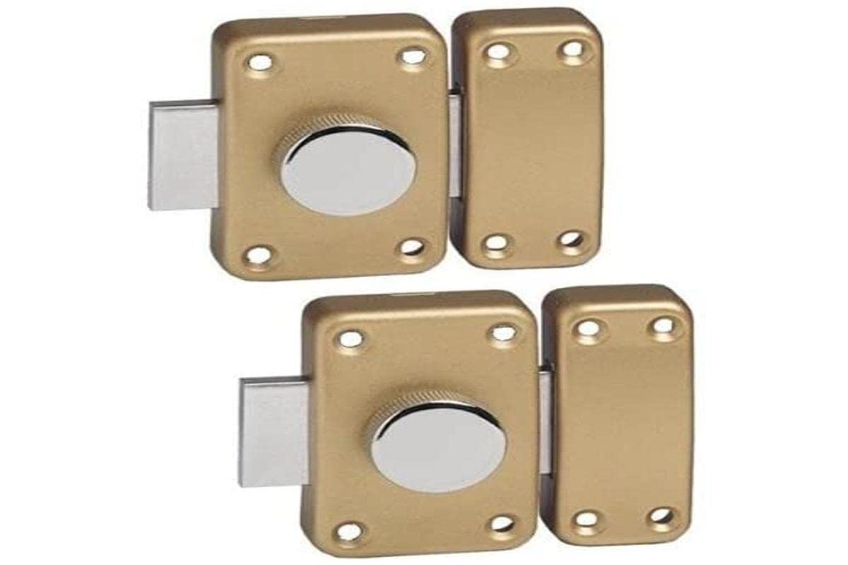 Bricard 1211 - Set of 2 eco Locks with a Button - 45 mm - Half Opening - 4 Keys