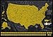USA Scratch Off Map- 27x17in. Scratch Tools & Memory Stickers Included, Wall Art, Perfect Travel Gifts- United States Map, Scratch Art- Detailed