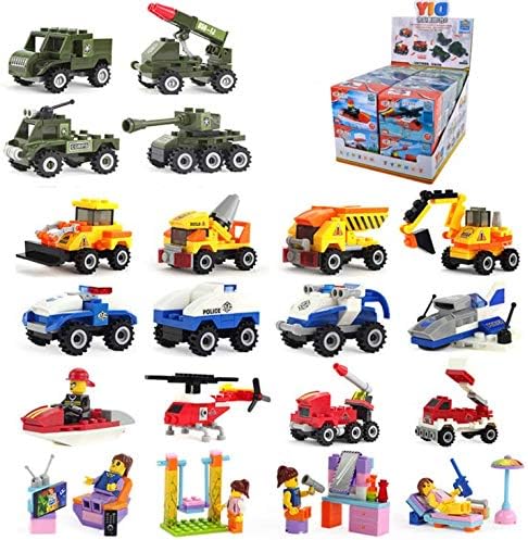 Mighty Machines 20pc Building Blocks Set | Best Building Blocks toys for Boys & Girls Age 5 6 7 Year Old | Fun Kids 3D Construction Puzzle | Top Educational Learning Gift for Children Ages 5-10