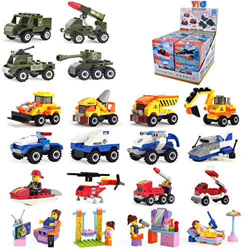 Mighty Machines 20pc Building Blocks Set | Best Building Blocks toys for Boys & Girls Age 5 6 7 Year Old | Fun Kids 3D Construction Puzzle | Top Educational Learning Gift for Children Ages 5-10