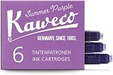 Kaweco Fountain Pen Ink Cartridges Summer Purple Pack of 6 | Short Standard |