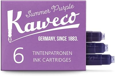 Kaweco Fountain Pen Ink Cartridges Summer Purple Pack of 6 | Short Standard |