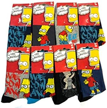 Pack of 12 Pairs of Socks THE SIMPSON Printed Image Soft Elegant and Durable