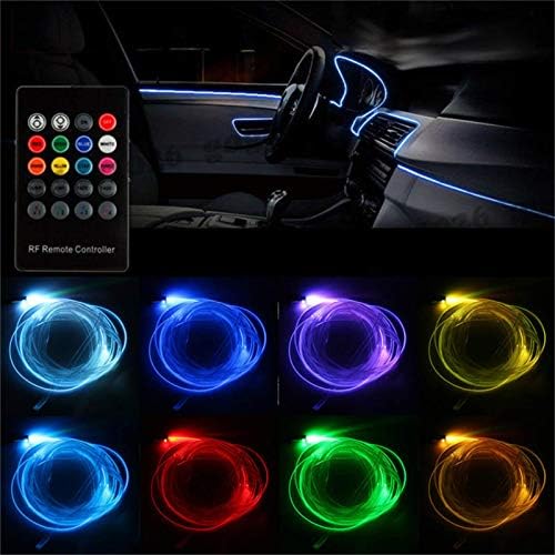 車led装飾ライトled光ファイバーネオンライトelストリップカーインテリアライトフレキシブルチューブappリモートコントロール5m車内装飾用