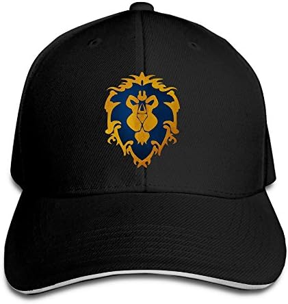 YAHQI World Of Warcraft Game Alliance Logo Adjustable Baseball Cap Black