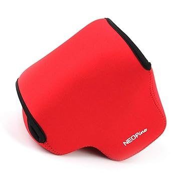 Rojo Funda Camara de Fotos Digital Camara Reflex Neopreno Estuche ...