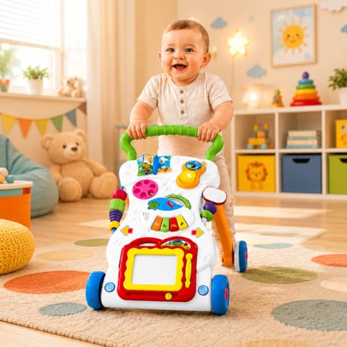 Andador Musical 3 em 1 Infantil | com Luzes, com Sons, Atividades Educativas