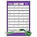 Avocadu Yoga Poses for Back and Neck Pain with 6' Yoga Strap Included- Premium 16
