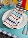 DII Cotton Napkin Set Machine Washable Everyday Basic, 20x20, Basic Stripe, 4 Count
