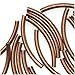 Antiqued Copper Plated Curved Tube Noodle Beads 15mm (50 Beads)