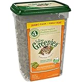 FELINE GREENIES Halloween Dental Treats for Cats Chicken Flavor, 11 oz. Tub