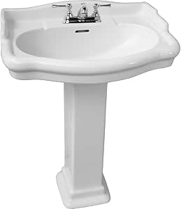 Barclay B 3 854wh Stanford 600 Basin In White Pedestal Sinks