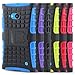 Microsoft Nokia Lumia 730 / 735 Case - Armatus Gear (TM) Pixel Rugged Hybrid Armor Case Shockproof Tough Cover Protector TPU + Rubberized PC with Kickstand For Nokia Lumia 730 / Lumia 735 - Black/Black