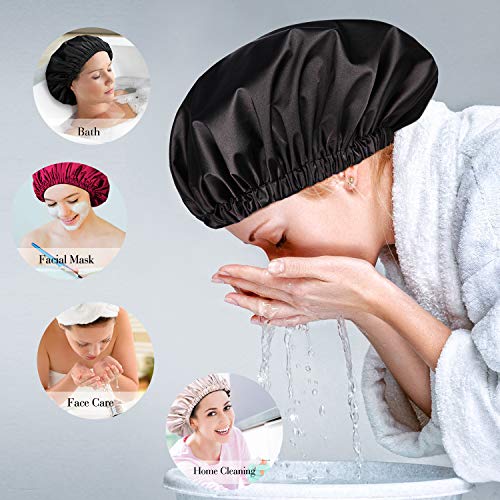 YANIBEST Shower Cap for Women Hair Satin Shower Cap for Men