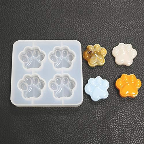 Silicone Mold for Jewelry Pendant Resin Epoxy Cartoon Cat Claw Snowflake Mould Crafts Making Molds Tools(#2)
