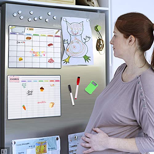 5 Magnetic+Calendar+Whiteboard+Refrigerator+Chalkboard