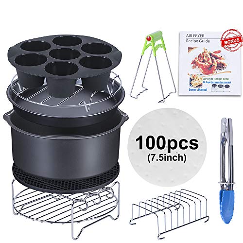 7 Inch Air Fryer Accessories, Best Hot Deep Set of 11 Fit all 3.7Qt5