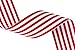 LaRibbons Red and White Horizontal Striped Ribbon, Gift Wrap Ribbon, 1-1/2 Inch by 10 Yard/Spool