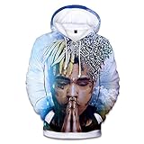 VOSTE Xxxtentacion Hoodie 3D Printed Hooded Pullover Sweatshirt (Large, Color 3)