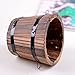 Rustic Wood Whiskey Barrel Planter Box Round Small Wooden Garden Flower Pot