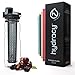 Hydracy Fruit Infuser Water Bottle - 25 Oz Sports Bottle with Full Length Infusion Rod and Insulating Sleeve Combo Set + 27 Fruit Infused Water Recipes eBook Gift - Charcoal Black