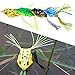 Sougayilang Hollow Frog Fishing Lures Soft Topwater Baits for Bass Snakehead Saltwater Freshwater Fishing (LeiWa-12Pcs)