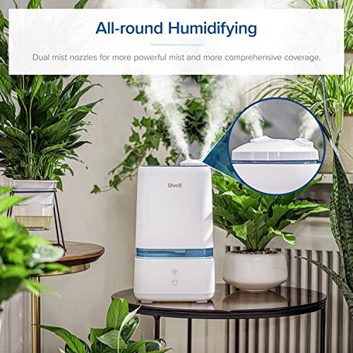 LEVOIT 4L Smart Cool Mist Humidifier for Home Bedroom with Essential