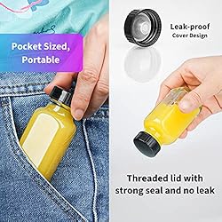 Syntic Reusable Ginger Shot Bottles with Caps - 8