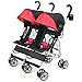 Kolcraft - Cloud - Lightweight and Compact Double Umbrella Stroller - Red/Black